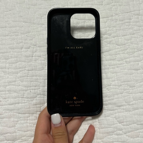 Kate Spade Black and Gold Leopard Print Iphone 13 pro case - Picture 3 of 5